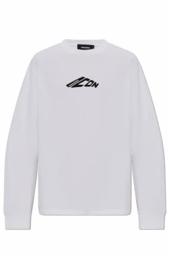Dsquared2 BIAŁY T-shirt z długimi rękawami