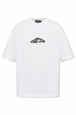 Dsquared2 BIAŁY T-shirt z logo