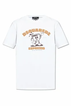 Dsquared2 BIAŁY T-shirt z logo