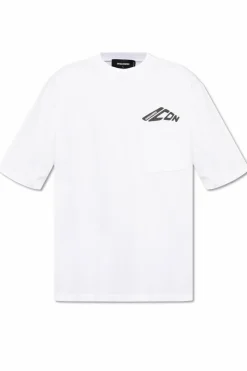 Dsquared2 BIAŁY T-shirt z logo