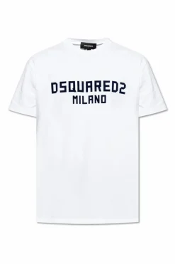 Dsquared2 BIAŁY T-shirt z logo