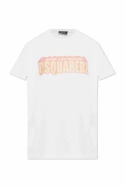 Dsquared2 BIAŁY T-shirt z logo