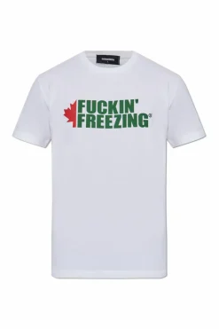 Dsquared2 BIAŁY T-shirt z logo