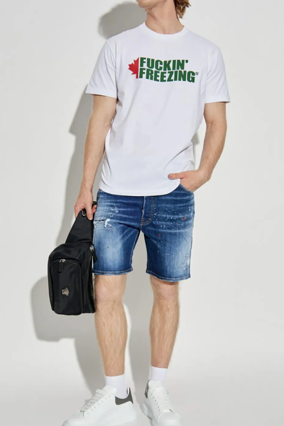 Dsquared2 BIAŁY T-shirt z logo