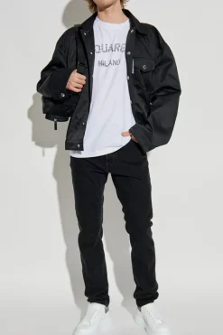 Dsquared2 BIAŁY T-shirt z logo