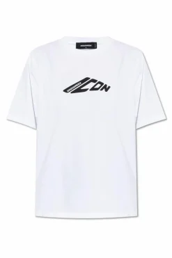 Dsquared2 BIAŁY T-shirt z logo