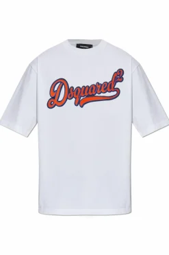 Dsquared2 BIAŁY T-shirt z logo