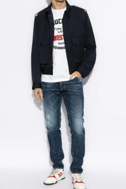 Dsquared2 BIAŁY T-shirt z logo