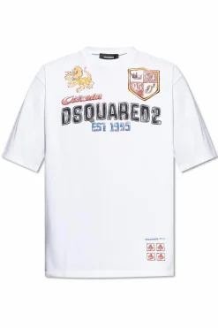 Dsquared2 BIAŁY T-shirt z logo