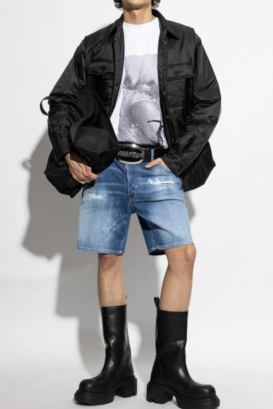 Dsquared2 BIAŁY T-shirt z nadrukiem
