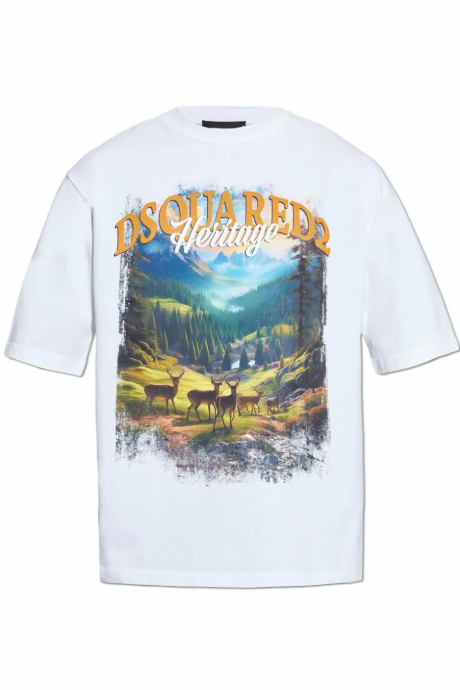 Dsquared2 BIAŁY T-shirt z nadrukiem