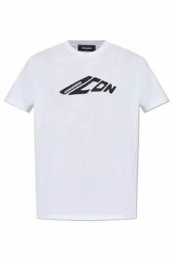 Dsquared2 BIAŁY T-shirt z nadrukiem
