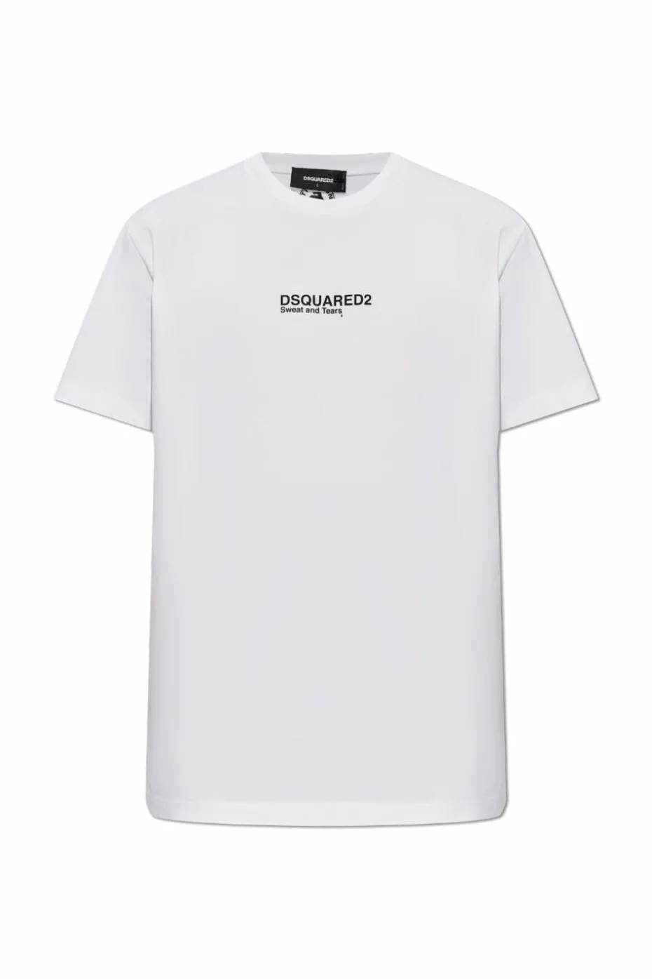 Dsquared2 BIAŁY T-shirt z nadrukowanym logo