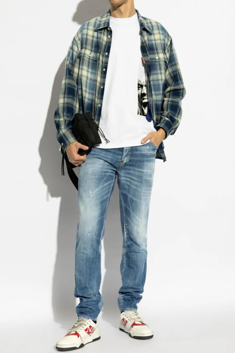 Dsquared2 BIAŁY T-shirt z nadrukiem