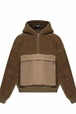 Dsquared2 BRĄZOWY Bluza polarowa z kapturem