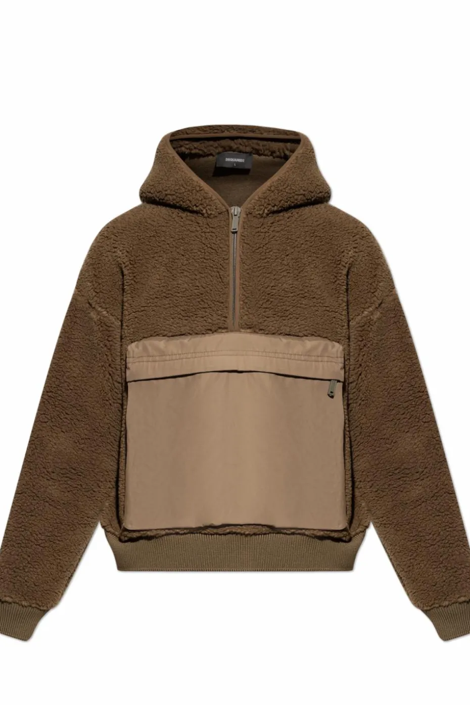 Dsquared2 BRĄZOWY Bluza polarowa z kapturem