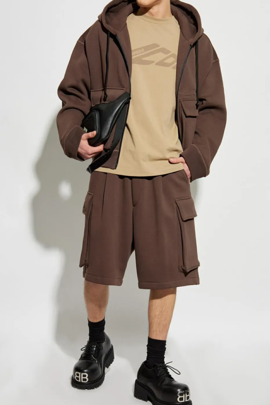 Dsquared2 BRĄZOWY Bluza z logo