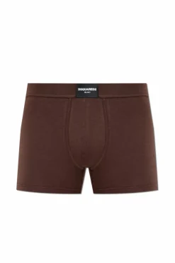 Dsquared2 BRĄZOWY Bokserki z logo