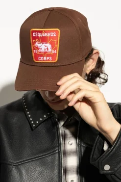 Dsquared2 BRĄZOWY Czapka z daszkiem