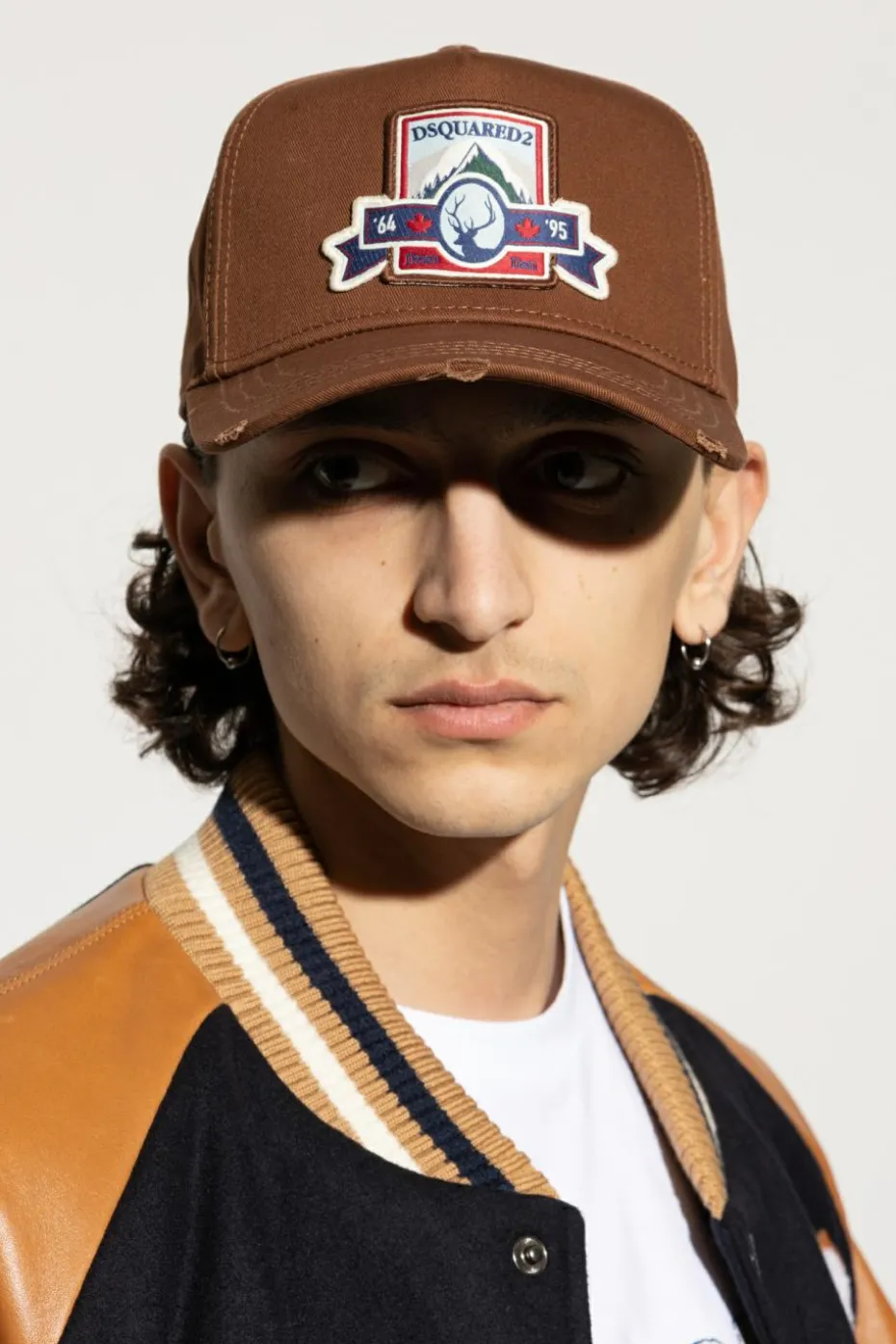 Dsquared2 BRĄZOWY Czapka z daszkiem