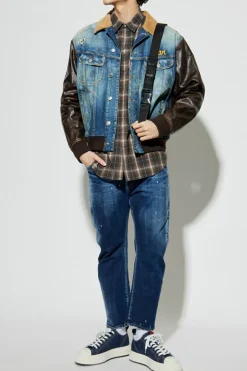 Dsquared2 BRĄZOWY Koszula w kratę