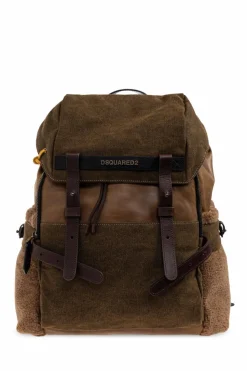 Dsquared2 BRĄZOWY Plecak z logo