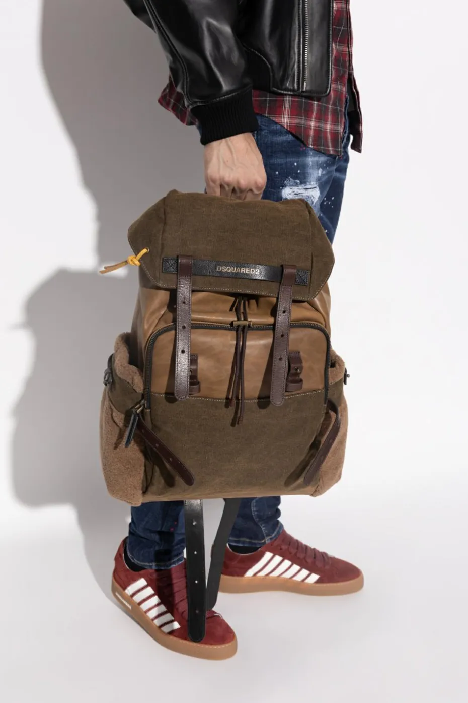 Dsquared2 BRĄZOWY Plecak z logo