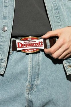 Dsquared2 BRĄZOWY Skórzany pasek