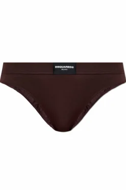 Dsquared2 BRĄZOWY Slipy z logo