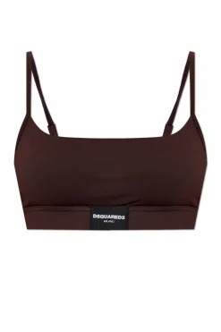 Dsquared2 BRĄZOWY Top z logo