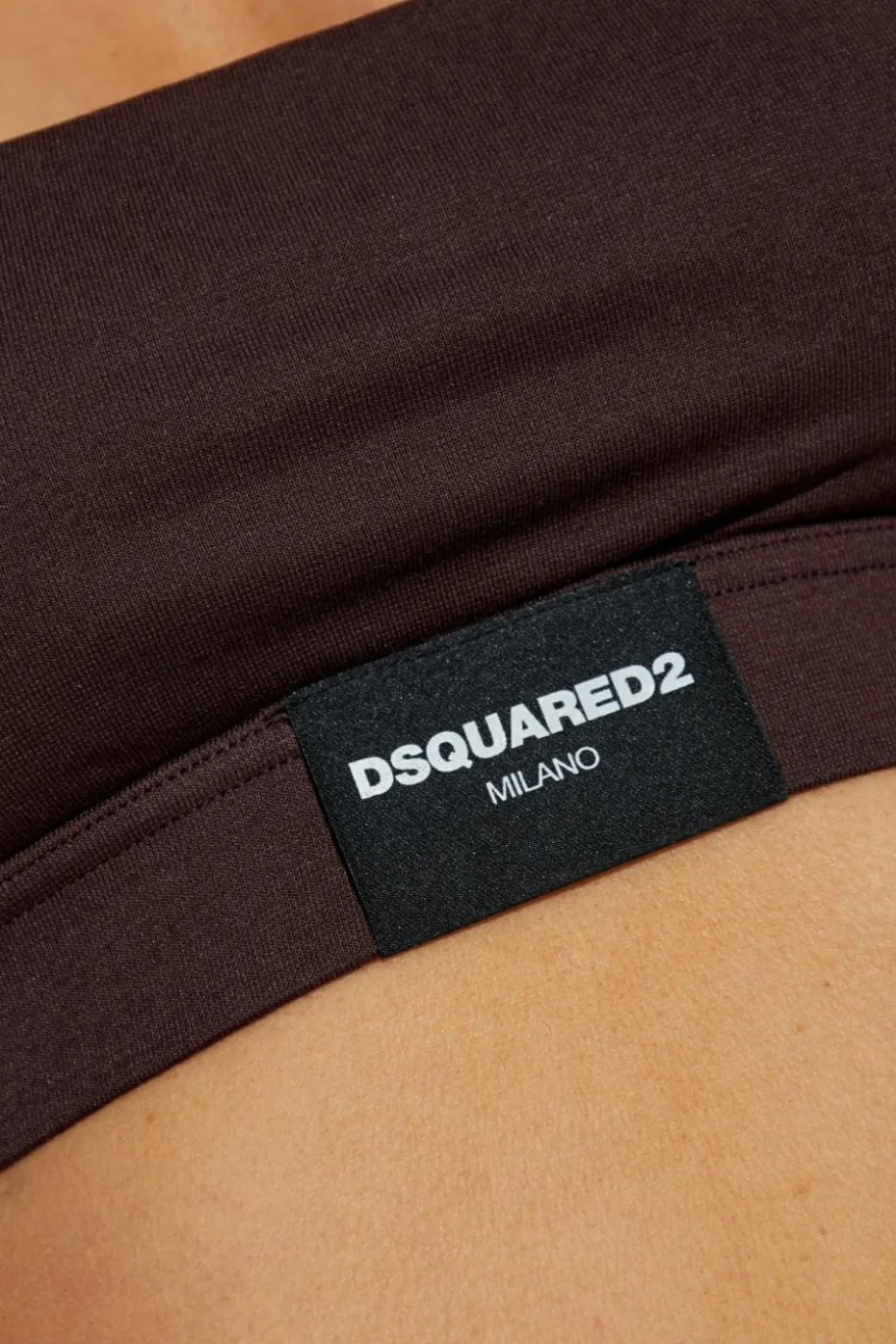Dsquared2 BRĄZOWY Top z logo