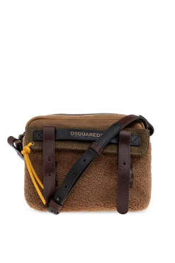 Dsquared2 BRĄZOWY Torba na ramię z logo
