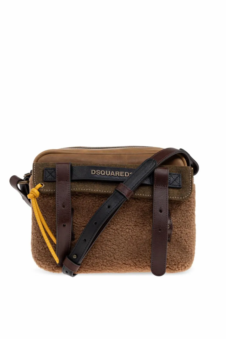Dsquared2 BRĄZOWY Torba na ramię z logo