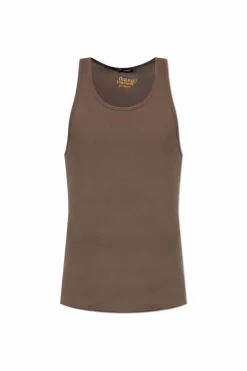 Dsquared2 BRĄZOWY T-shirt bez rękawów kapsuła 'Summer Lovers'