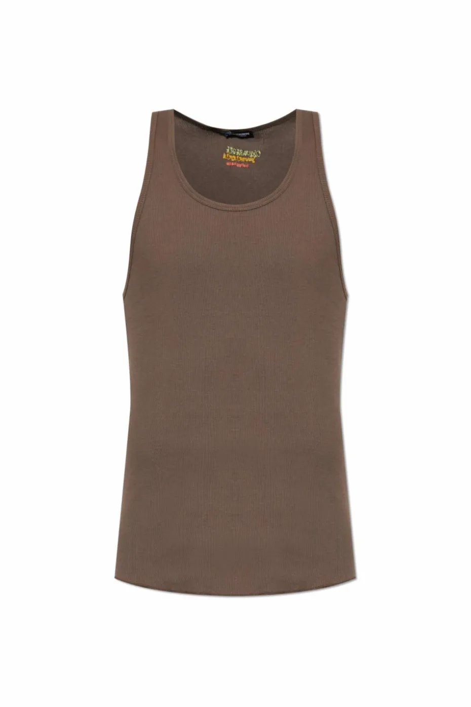 Dsquared2 BRĄZOWY T-shirt bez rękawów kapsuła 'Summer Lovers'