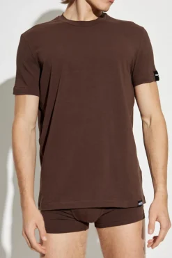 Dsquared2 BRĄZOWY T-shirt z kolekcji `Underwear`