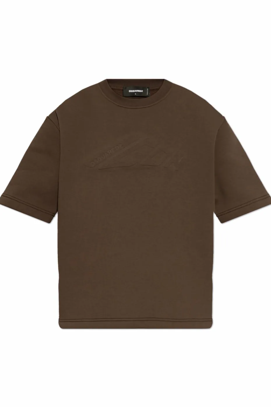 Dsquared2 BRĄZOWY T-shirt z logo