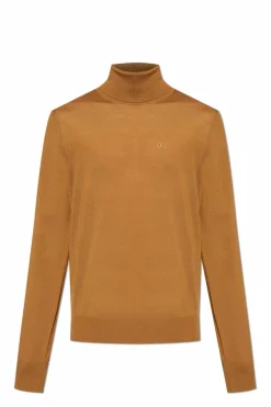 Dsquared2 BRĄZOWY Wełniany golf