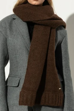 Dsquared2 BRĄZOWY Wełniany szal