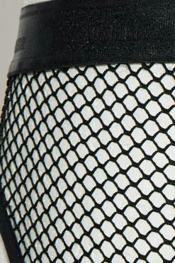 Dsquared2 CZARNY Ażurowe slipy