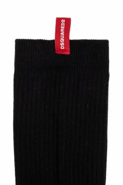 Dsquared2 CZARNY Bawełniane skarpety z logo