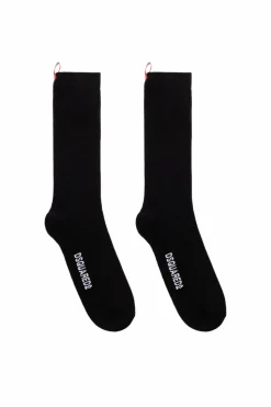Dsquared2 CZARNY Bawełniane skarpety z logo