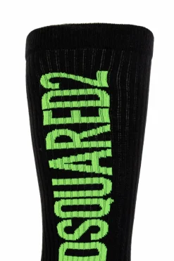 Dsquared2 CZARNY Bawełniane skarpety z logo
