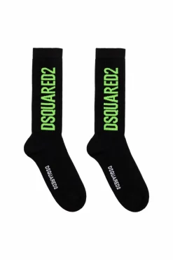 Dsquared2 CZARNY Bawełniane skarpety z logo