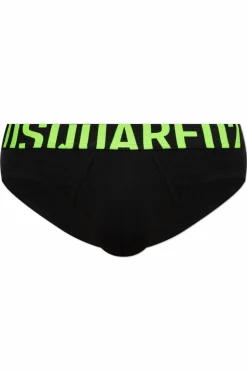 Dsquared2 CZARNY Bawełniane slipy z logo