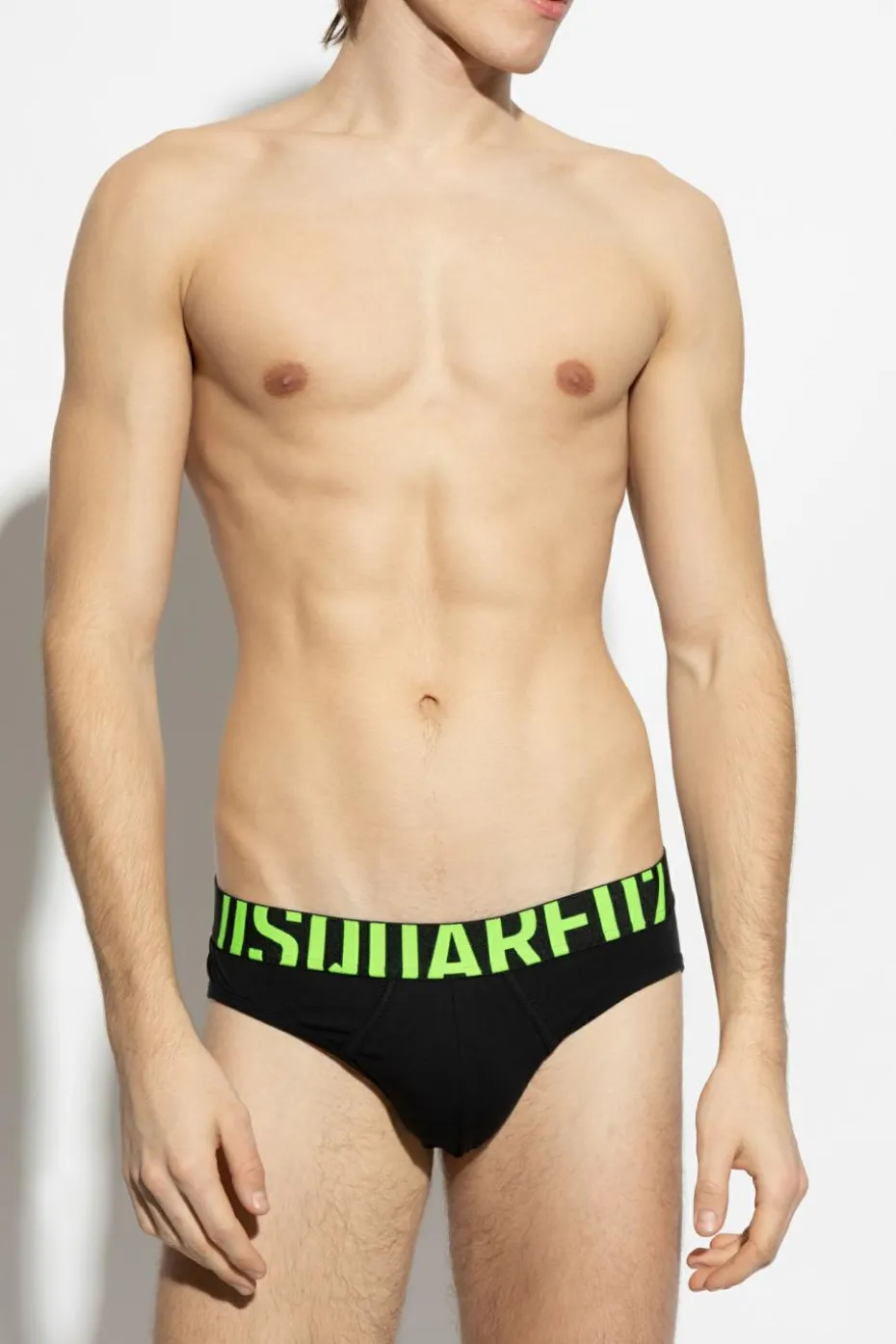 Dsquared2 CZARNY Bawełniane slipy z logo