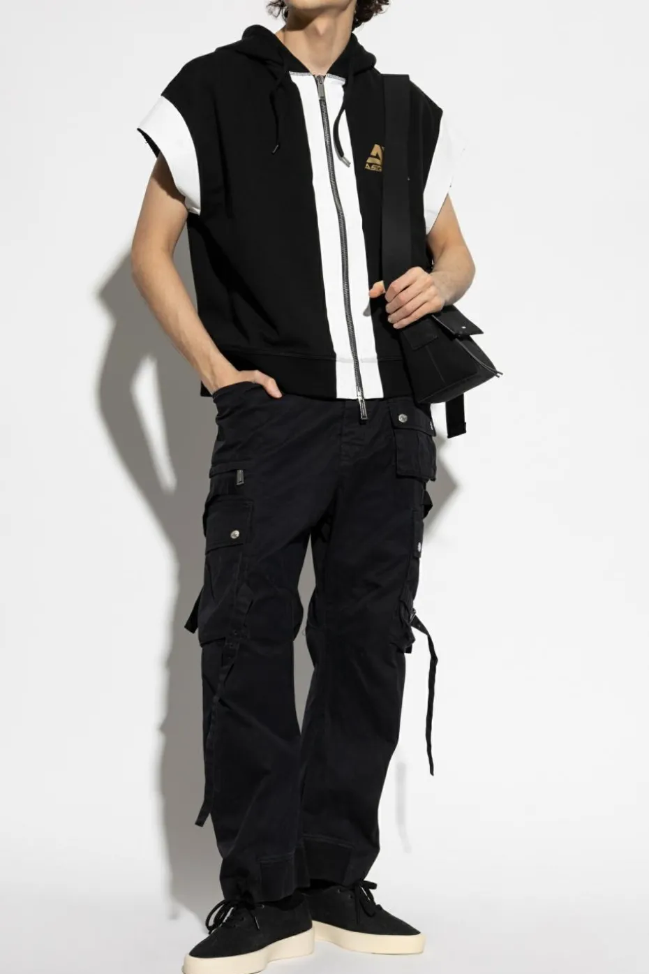 Dsquared2 CZARNY Bluza bez rękawów