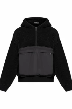 Dsquared2 CZARNY Bluza polarowa z kapturem