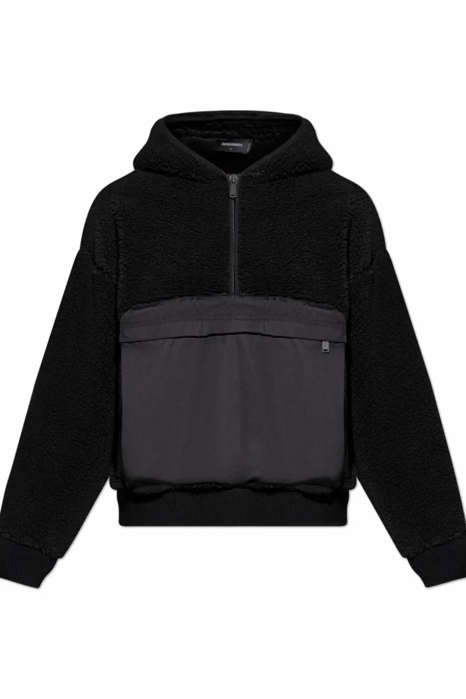 Dsquared2 CZARNY Bluza polarowa z kapturem