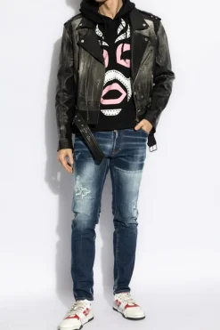 Dsquared2 CZARNY Bluza z aplikacją